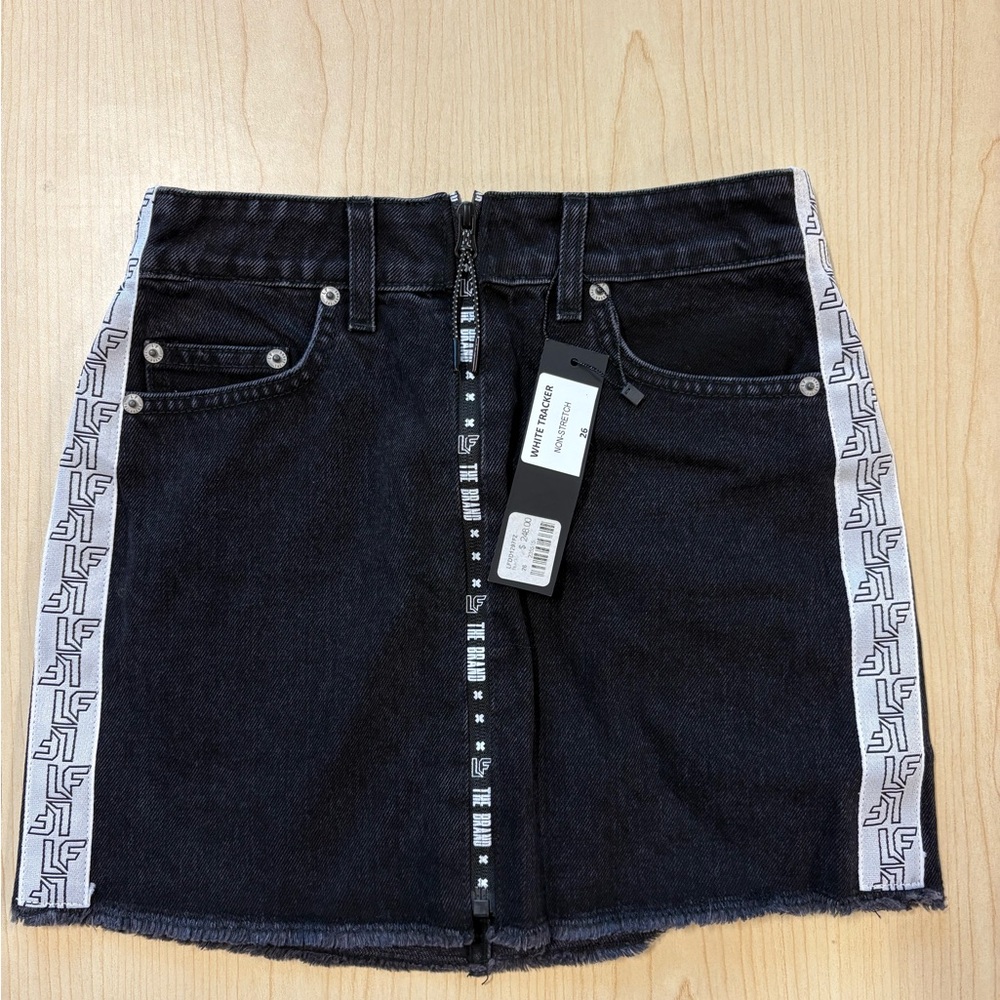Trendy Black Mini Skirt with Side Accents